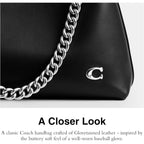 COACH Women's Glovetanned Leather Juliet Shoulder Bag, Black, One Size