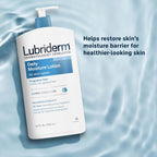 Lubriderm Fragrance Free Daily Moisture Body Lotion + Pro-Ceramide, Unscented Lotion, Body Lotion For Dry Skin, Shea Butter, Glycerin, Non-Greasy 24-Hour Moisturizer, Paraben & Dye Free, 24 Fl Oz