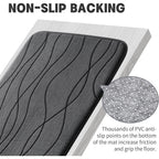 YIHOUSE Memory Foam Grey Bathroom Rug Sets 5 Piece, Ultra Absorbent Bath Mat for Bathroom - Non-Slip Machine Washable & Dry Quickly, 5 Piece Bathroom Mat Set, Dark Grey