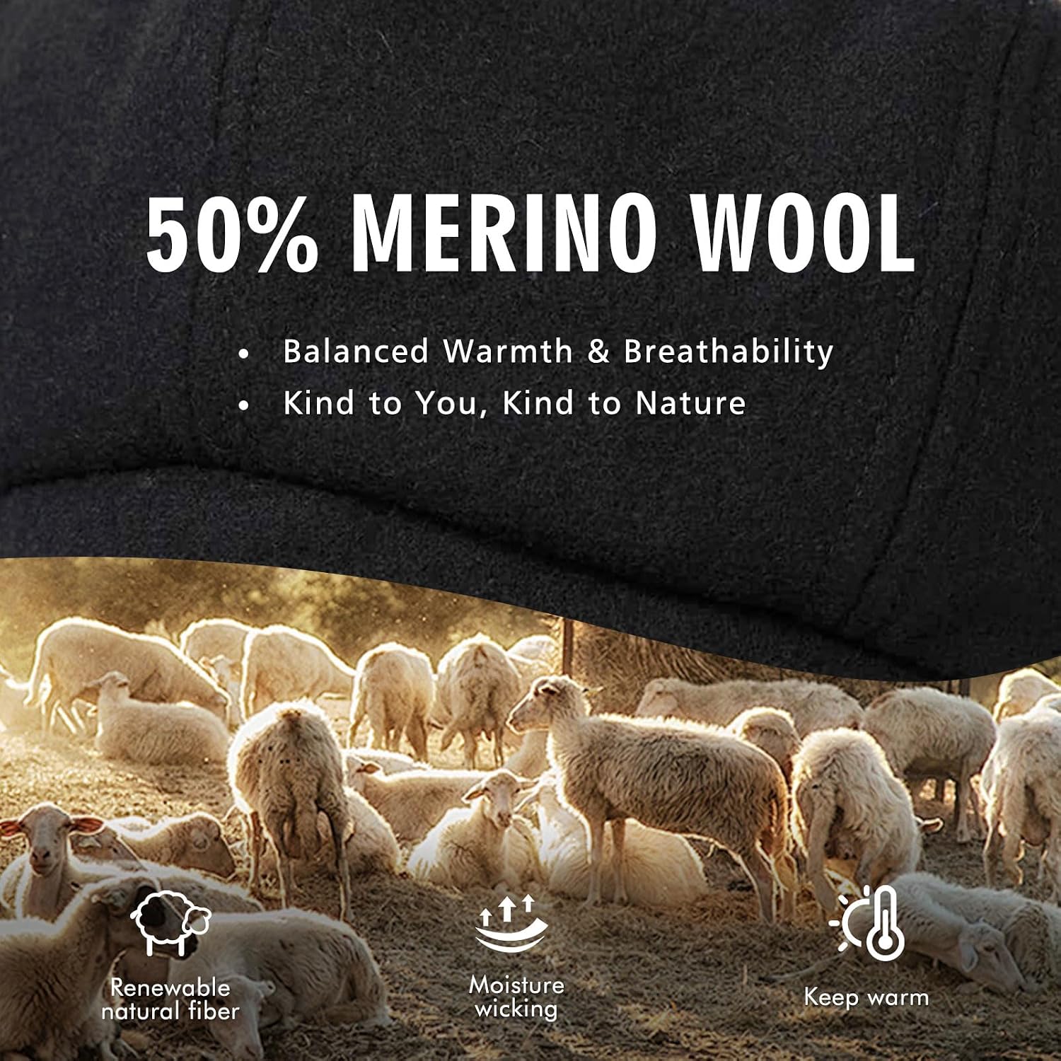 Comhats Wool Fashion Newsboy Hats For Women Winter Warm Pageboy Cabbie Cap Beret