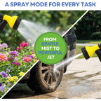 J&B Xpandahose 75Ft Expandable Garden Hose, Lightweight, Brass Connectors | Ultra Strong 3750D Fabric, 4-Layer Latex Core, Expands 3X, Kink & Leak-Resistant, 10-Pattern Nozzle, Storage Bag