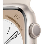 Apple Watch Series 8 [Gps, 41Mm] - Starlight Aluminum Case With Starlight Sport Band, S/M (Renewed)