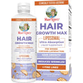 MaryRuth Organics Women's Hair Growth MAX Liposomal | with Lustriva® + Biotin 10000mcg + Pumpkin Seed Oil | Thicker Hair | Hair Care | Wrinkles, Fine Lines, Skin Care | Ages 18+ | 15.22 Fl Oz