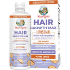 MaryRuth Organics Women's Hair Growth MAX Liposomal | with Lustriva® + Biotin 10000mcg + Pumpkin Seed Oil | Thicker Hair | Hair Care | Wrinkles, Fine Lines, Skin Care | Ages 18+ | 15.22 Fl Oz