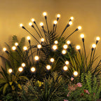 Solar Garden Lights, 2Pack 20Led Swaying Solar Lights Outdoor | Warm White Firefly Outdoor Decorative Lights, Garden Decor, Yard, Patio, Pathway Decoration Gardening Gifts For Women