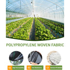 2.6Ftx100Ft Weed Barrier Landscape Fabric Heavy Duty Geotextile | Woven Polypropylene, Uv-Stabilized, Water And Air Permeable, Green Alignment Stripes, Suitable Under Gravel And Mulch