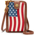 Montana West American Flag Phone Purse For Women Patriotic Crossbody Bag American Pride Cellphone Purse With Removable Strap