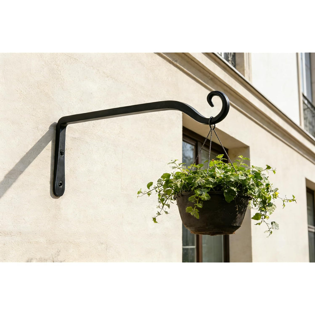 10" Heavy Duty Outdoor Plant Hanger Wall Bracket, 2 Pack | 48Lb Capacity,Rust-Resistant Finish,Easy Installation,Fit Hanging Baskets,Ideal For Bird Feeders & Lanterns