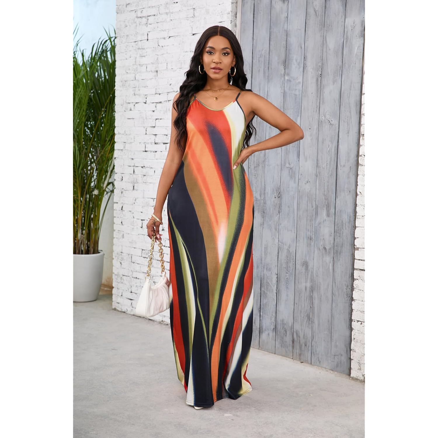 Besscops Summer Maxi Dresses For Women 2026 Plus Size Sundresses Casual Fashion Sleeveless Loose Long Sexy Dress With Pockets