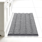 Bcoimo 24"×17" Chenille Bath Mat – Non-Slip with Backing Bath Rug Ultra-Absorbent and Machine Washable Bathroom Mat Quick-Dry Design. Ideal for Bathroom and Tub Areas
