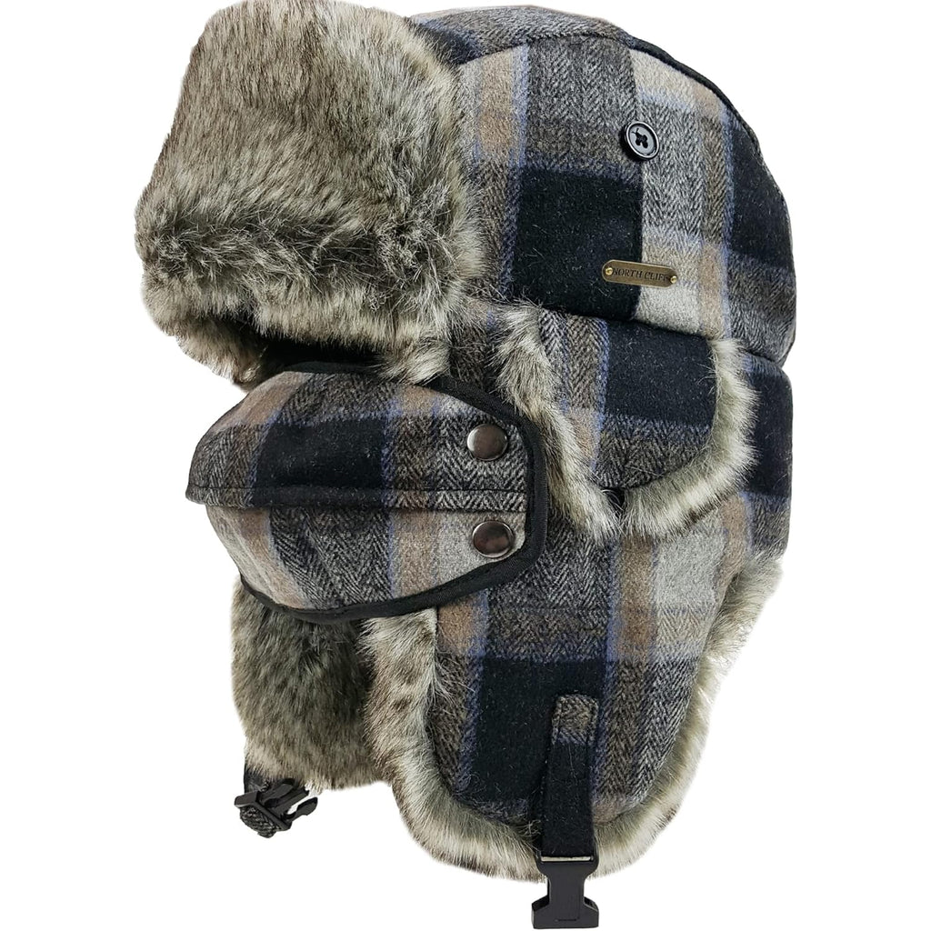 Unisex Winter Trapper Hat Cold Proof Keep Warm Hat with Ear Flaps for Hunting Skiing Trooper Winter Outdoor Activities