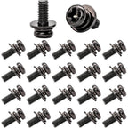 20 Pcs Vesa Screws, Vesa Compatible M4X10Mm Tv/Monitor Wall Mount Screws For 75X75Mm And 100X100Mm Brackets. Phillips Head M4 X 10Mm Black With Washers