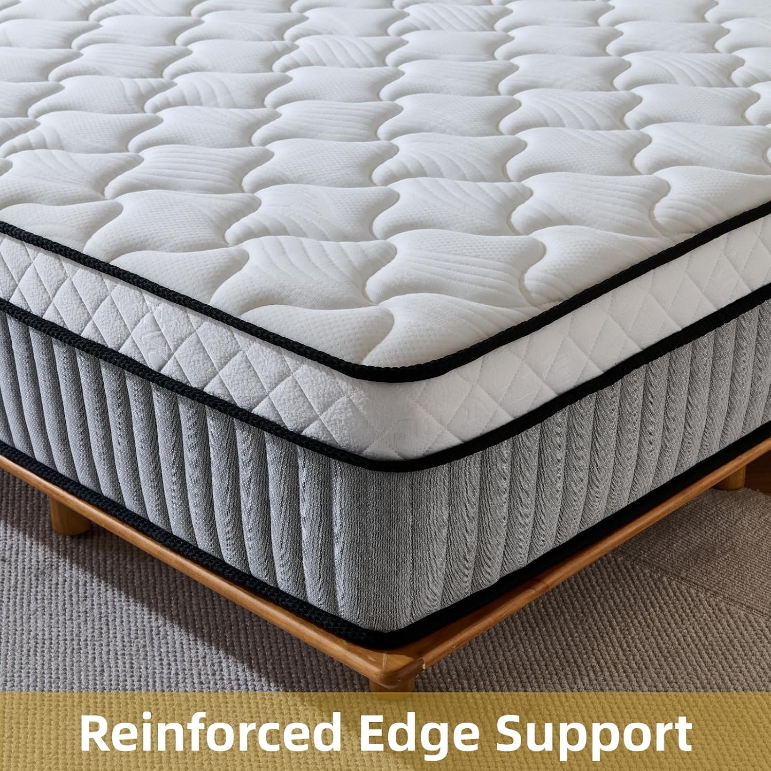Omblix Queen Mattress, 12 Inch Queen Size Mattress,Hybrid Mattresses In A Box With Memory Foam And Individual Pocketed Coil,Certipur-Us,Medium Firm & Pressure Relief