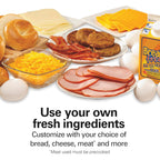 Hamilton Beach Dual Breakfast Sandwich Maker With Egg Cooker Rings & Timer | Perfect For English Muffins, Croissants, Mini Waffles | Customizable & Fast |Pfas-Free | Silver | 25490Mna