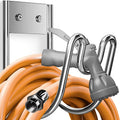 Stainless Steel Garden Hose Holder - Silver Ss304 Water Hose Holder - Wall Mounted Hose Hanger Heavy Duty For Water Hose Extension Cords Vacuum Hose, Anti-Rust (1 Pack)