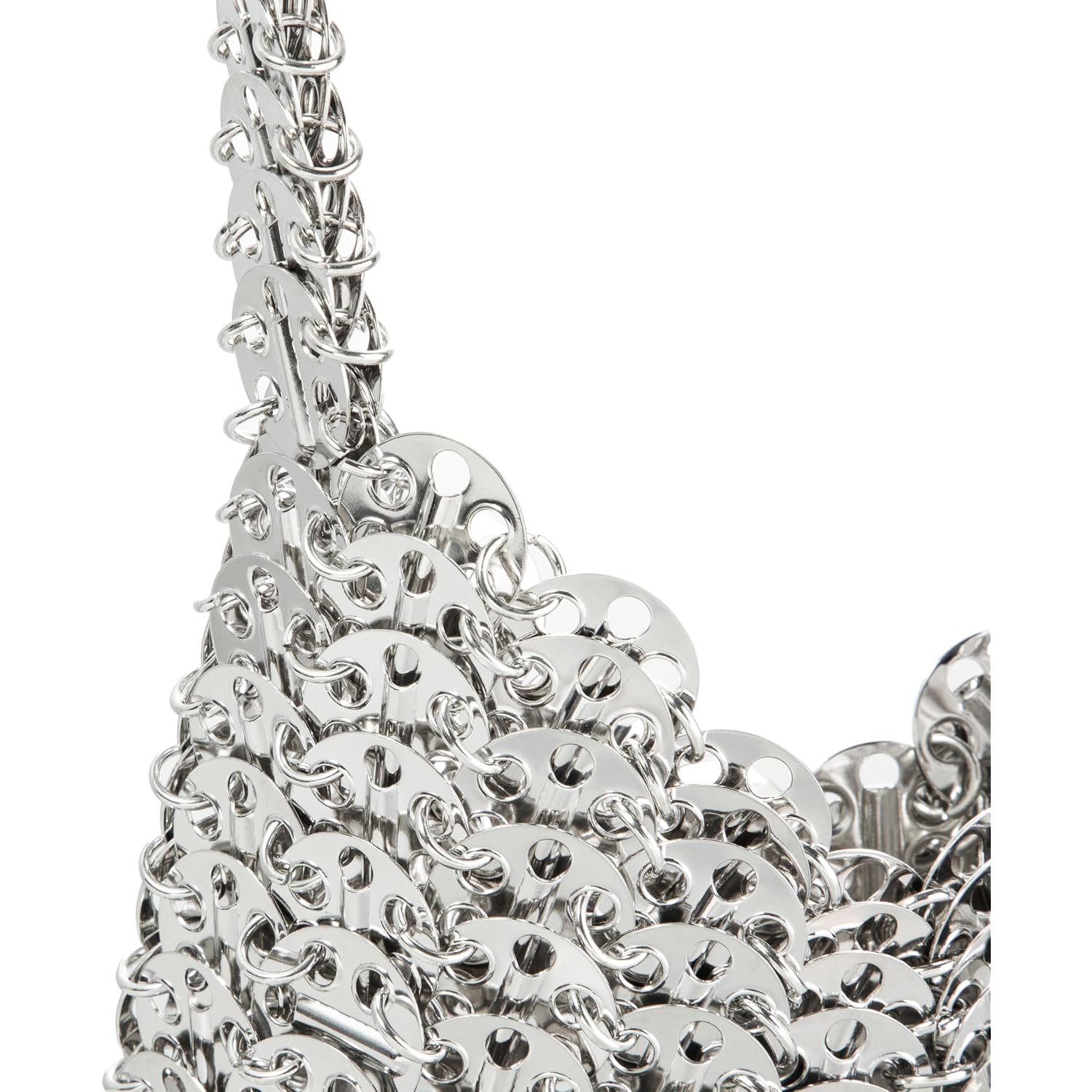 Women'S Metallic Disc Party Handbag - Metal Sequin Top Handle Bag For Parties