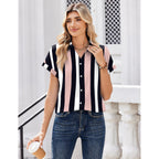 Zeagoo Womens Tops Short Sleeve Shirts Button Down Casual Blouses V Neck Outfits Summer Spring Clothes 2026