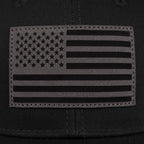 American Flag Trucker Hat - Snapback Hats for Men Women Baseball Cap - Breathable Mesh & Adjustable Fit for Casual Wear Black-1