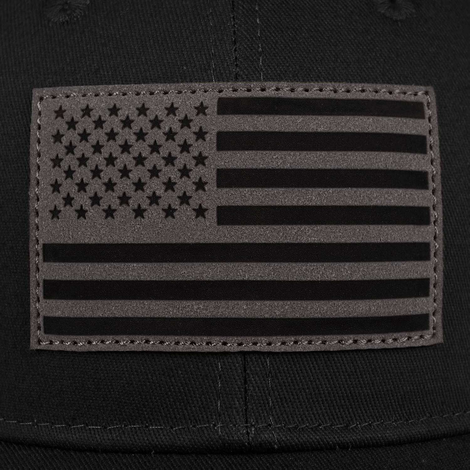 American Flag Trucker Hat - Snapback Hats for Men Women Baseball Cap - Breathable Mesh & Adjustable Fit for Casual Wear Black-1