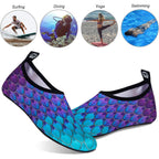 Watelves Water Shoes For Womens Mens Barefoot Quick-Dry Aqua Socks For Beach Swim Surf Yoga Exercise New Translucent Color Soles