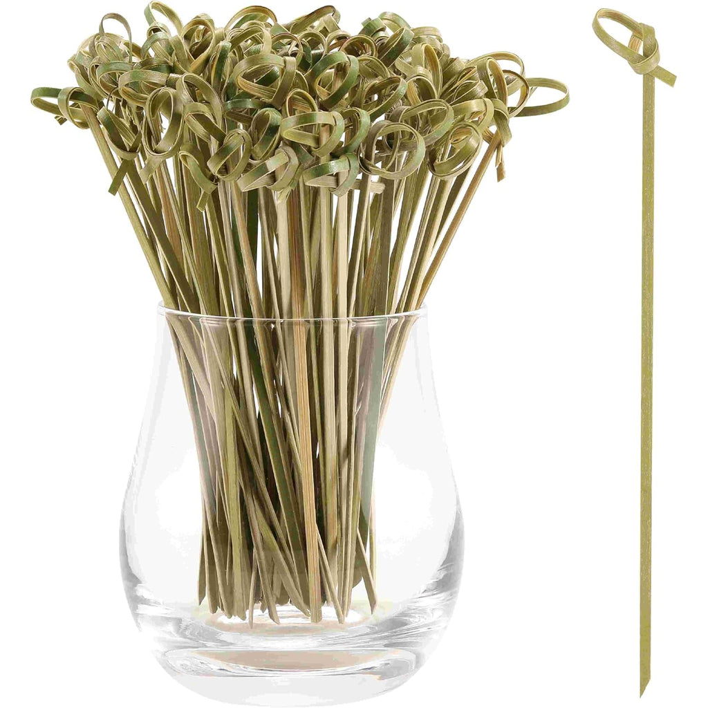 200 PCS Cocktail Picks, 4.7 Inch Toothpicks for Appetizers, Natural Bamboo Knot Skewers, Mini Food Sticks, Fancy Tooth Picks for Drinks,Fruit,Charcuterie,Cocktail Garnish Accessories, Party Supplies