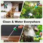 Restmo 10-In-1 Water Hose Nozzle, Garden Hose Sprayer With 10 Adjustable Spray Patterns, Easy Thumb Control For Flow Adjustment, Ideal For Watering Plants & Lawns, Washing Cars & Pets, Green