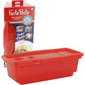 The Original Fasta Pasta Microwave Cooker w Lid and Built-in Strainer (Red)- No More Messes, Waiting for Water to Boil,or Sticky Noodles- Perfect Al Dente Pasta Every time- Patented, It Really Works!