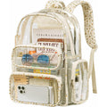 Btoop Clear Backpack Heavy Duty Transparent Backpack 17" See Through Bookbag For College Work Festival Security Padded Strap
