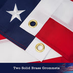 American Flag 3 X 5Ft, 350D Polyester Heavy Duty American Flags For Outside, Long-Lasting Us Flag With Embroidered Stars, Sewn Stripes, Brass Grommets, High Wind Proof Usa Flags For Outdoor