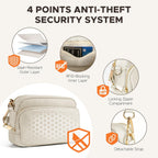 Joryin Anti Theft Crossbody Bag for Women, Slash-resistant RFID Blocking Travel Purses, Small Shoulder Bag Handbag, Nylon