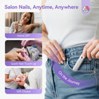 SAVILAND Essentials UV Nail Lamp: Handheld Fast Curing Mini Nail Light with 2 Timers LCD Display Rechargeable Portable UV Light for Gel Nails Art Design Rhinestone Glue Home DIY Manicure Travel
