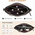 Crossbody Bags For Women Leather Purses For Ladies With Multiple Pockets