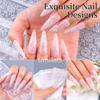 White Lace Nail Foil Transfer Stickers, 10 Rolls Nail Lace Flowers Stickers Design Holographic Nail Foils Transfer Paper Nail Art Decals for Women DIY Acrylic Nails Manicure Wraps Salon Decoration