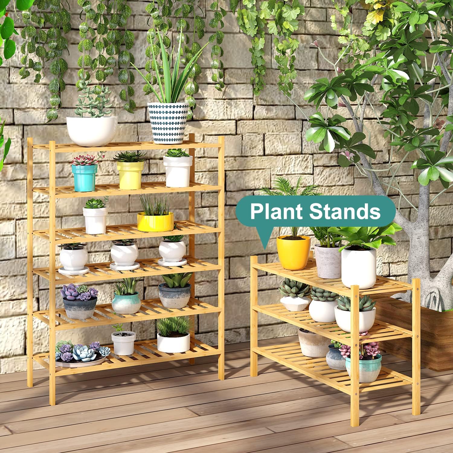Viewcare 3-Tier Free Standing Shoe Racks, Bamboo Wood Shoe Rack For Entryway & Closet, Beautiful | Natural | Functional | Sturdy Shoe Rack