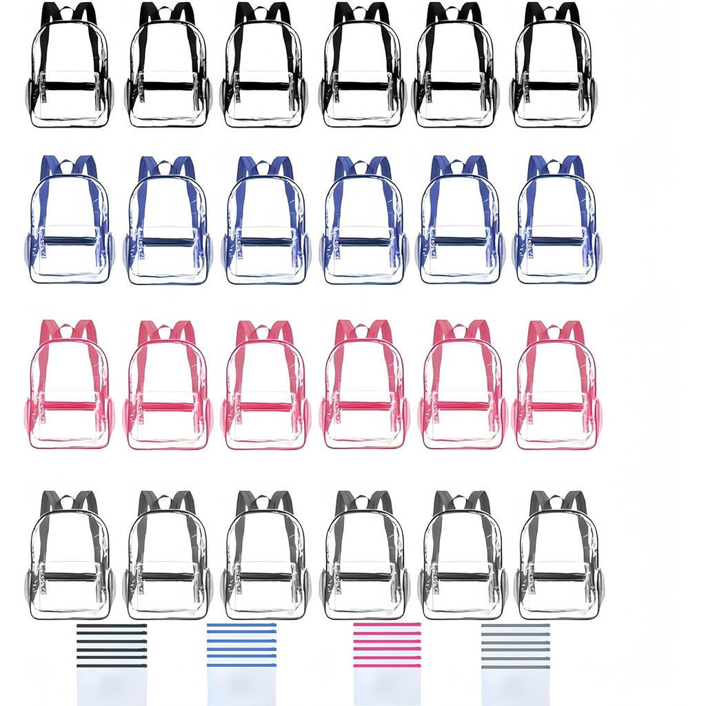 Bulk Pack Clear Backpack Transparent Backpack-1/3/24/48 Set