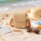 Faux Straw Crossbody Bags For Women Small Summer Purse Rfid Woven Phone Bag Travel Beach Hawaiian Essentials Gifts