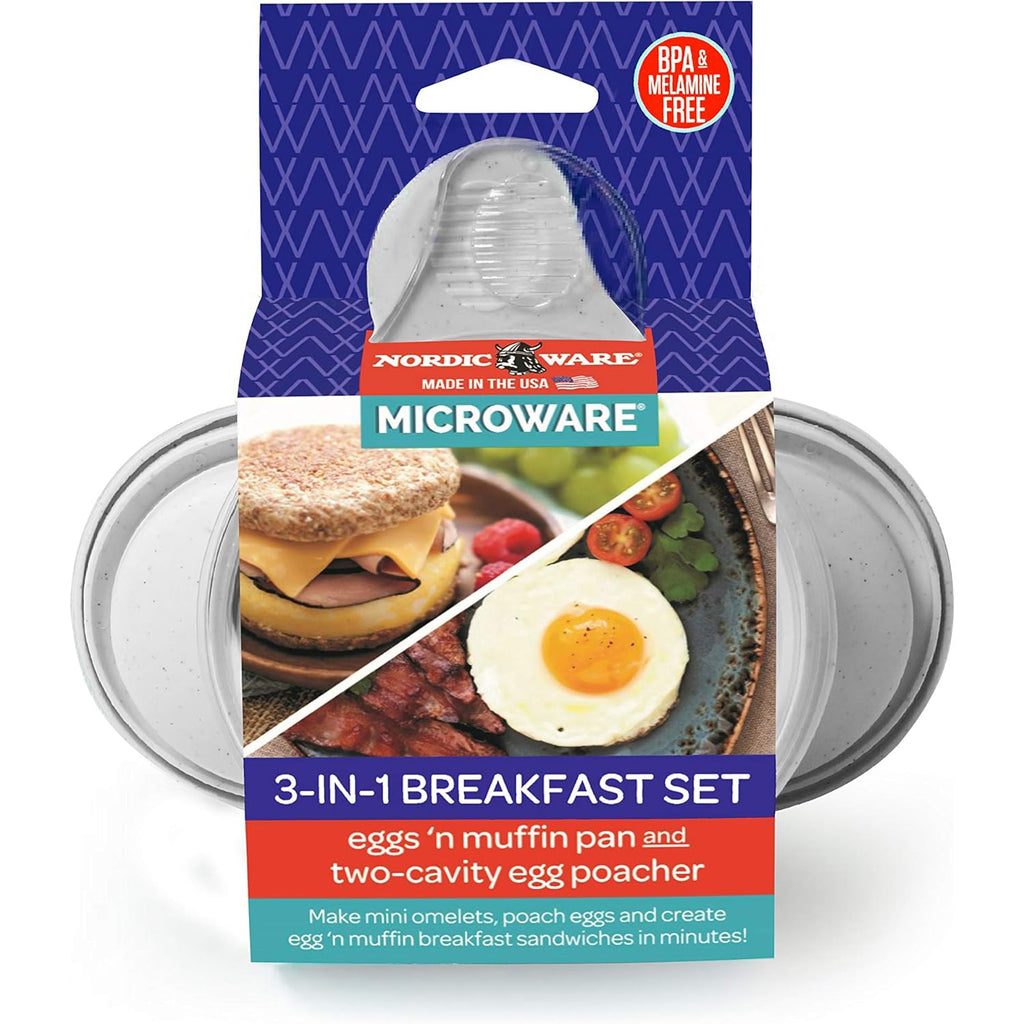 Nordic Ware 3-in-1 Breakfast set, 2-Piece, White