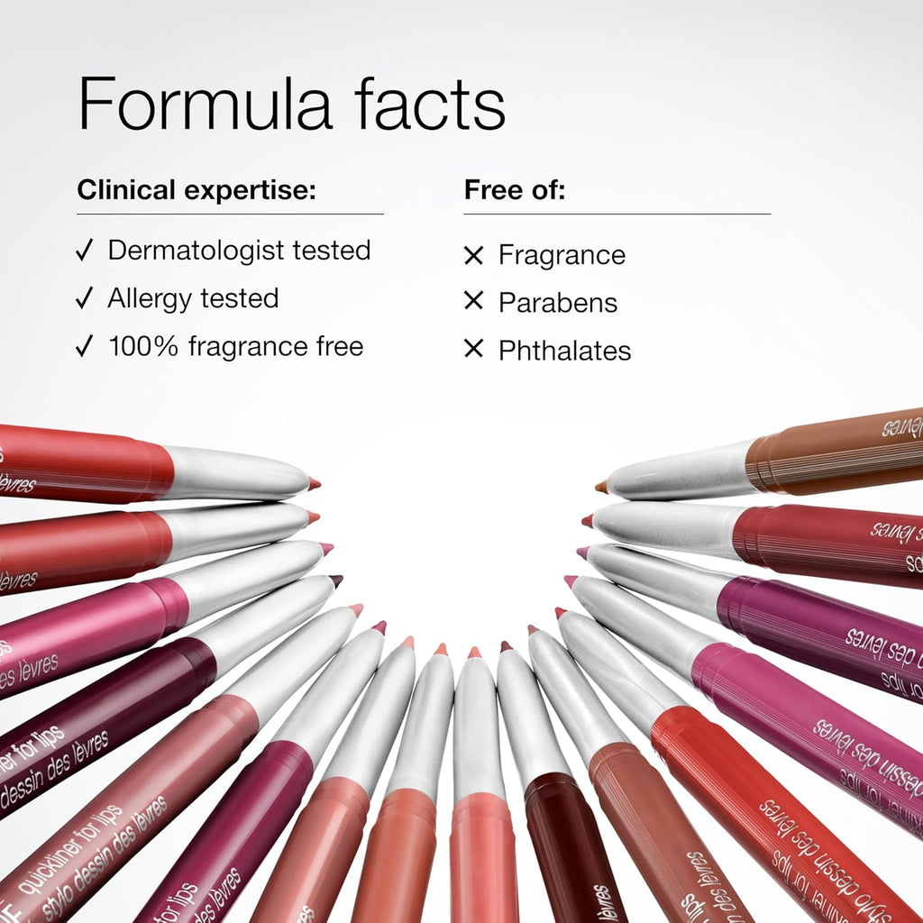 Clinique Long Lasting Quickliner Lip Liner | Non-Drying + No Sharpening | Available in 19 Shades | Now In Black Honey, Pink & Nude Honey