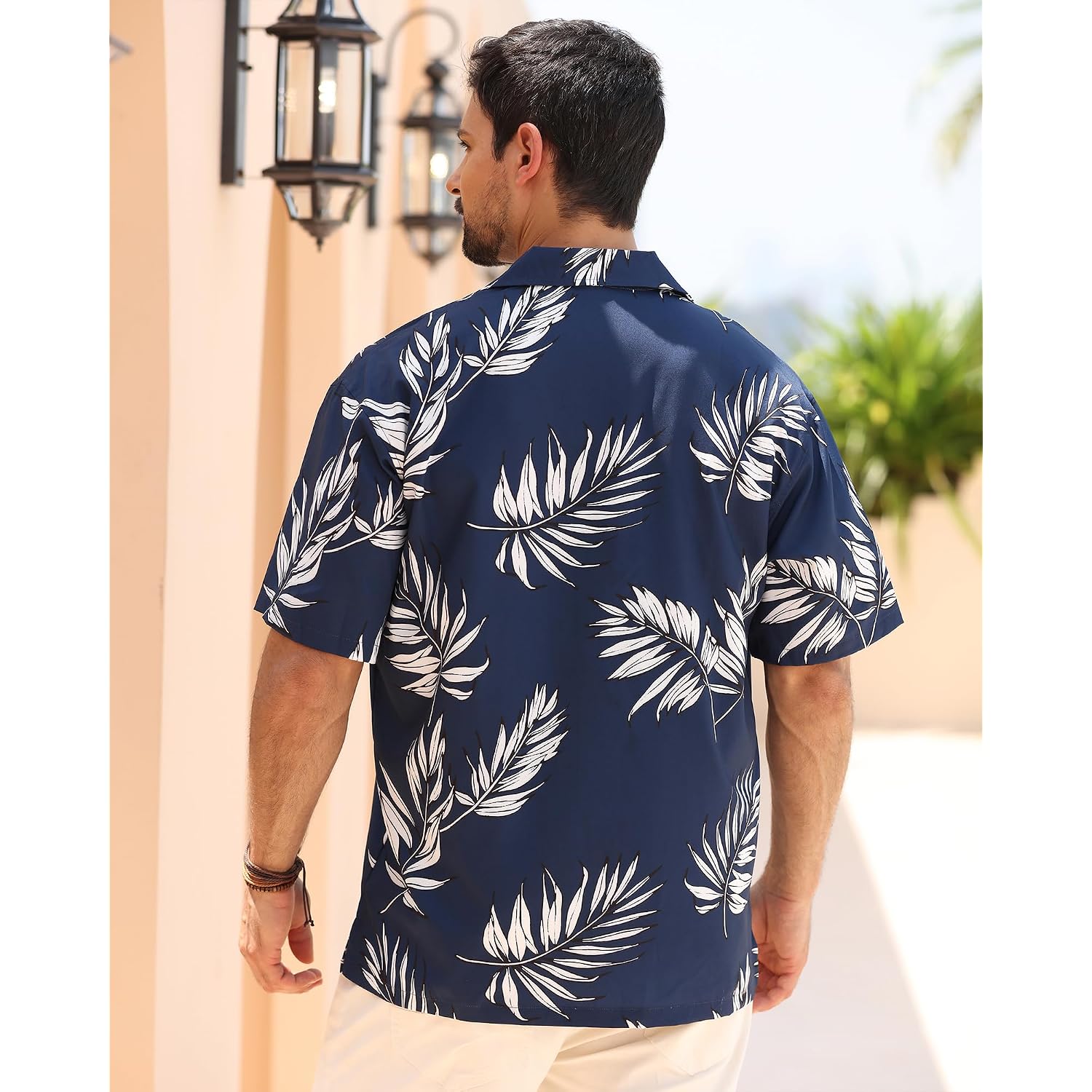 Aptro Men'S Hawaiian Shirt Short Sleeve Summer Beach Tropical Button Down Shirt