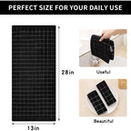 Homaxy 100% Cotton Terry Kitchen Towels(Black, 13 x 28 inches), Checkered Designed, Soft and Super Absorbent Dish Towels, 4 Pack