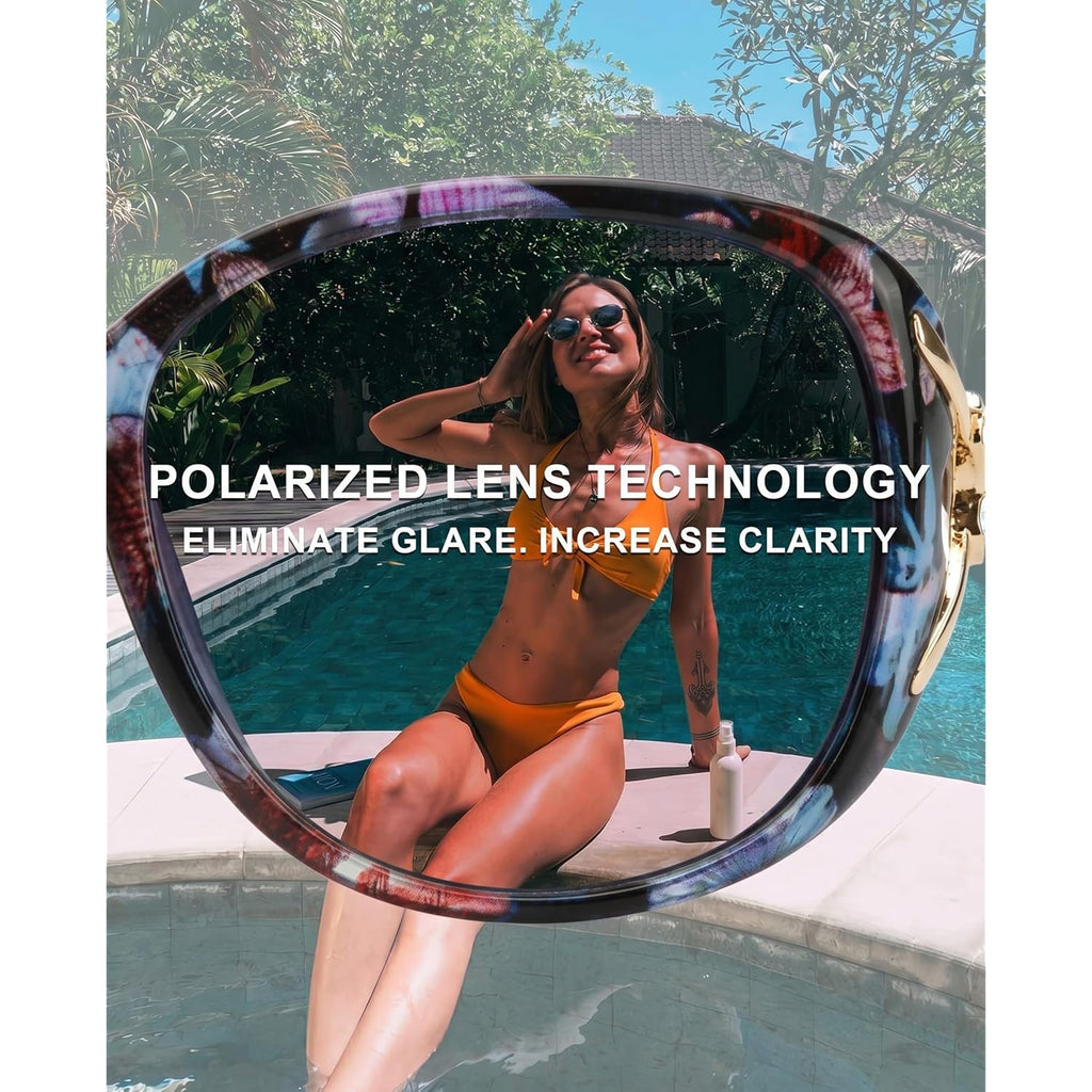 FIMILU Sunglasses for Women Trendy Polarized Sunglasses Oversized Big Sun Glasses Ladies Shades UV Protection