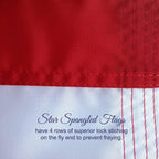 American Flag Made In Usa 100% | 3X5 American Flags For Outside | Us Flag 3X5 Heavy Duty Outdoor Nylon Featuring Embroidered Stars And Sewn Stripes Plus Extra Quadruple Stitching On Fly End