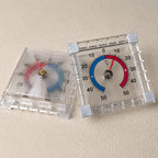 Indoor Outdoor Thermometer Hygrometer, High Accuracy Temperature And Humidity Meter With °C Scale, -50°C To 50°C, Wall Mount Monitor For Home, Greenhouse, Garden And Room No Electricity Needed（Square）