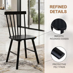 Duhome Windsor Dining Chairs Set Of 4,Farmhouse Style Spindle Back Wooden Kitchen Chairs For Home Kitchen, Dining Room,Living Room,Bistro