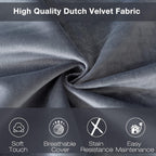 Whatsbedding 3 Ft Bean Bag Chair,Large Bean Bag Chairs For Adults With Memory Foam Filling,Lazy Bean Bag Sofa For Living Room,Ultra Soft Velvet Fabric,Pull-Handle,Side-Pocket - 3 Foot,Dark Grey