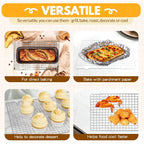 2 Pcs Cooling Racks For Cooking And Baking, 15X10 Inches Stainless Steel Cooling Rack, Sheet Pan With Wire Rack For Baking Sheet, Bacon Rack Oven Safe Fits Jelly Roll Sheet Pan