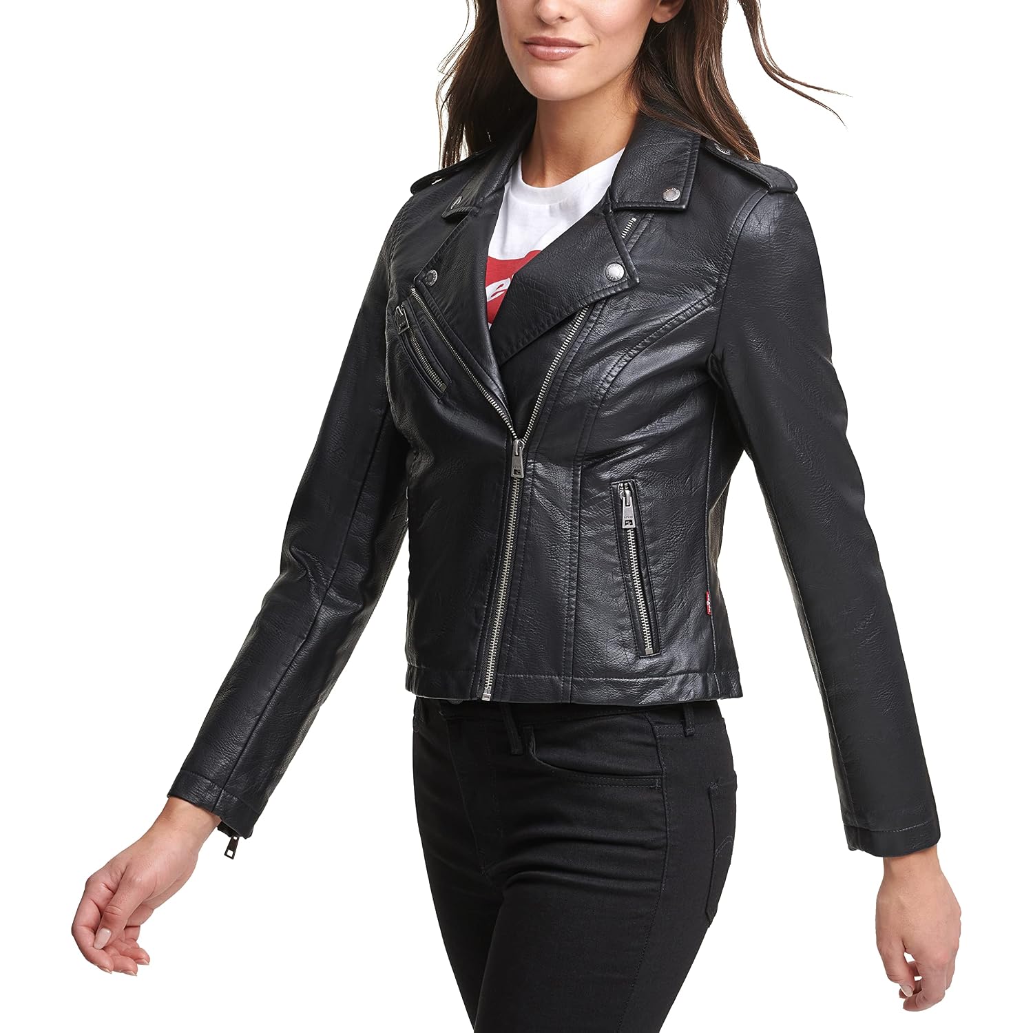 Levi'S Women'S The Classic Faux Leather Moto Jacket (Regular & Plus Size)