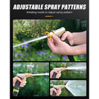 Rainpoint Garden Hose Nozzle, Upgraded Heavy Duty Metal Spray Nozzle, High Pressure Water Nozzle With Adjustable Spray Patterns For Watering Plants, Car Washing, And Pet Showering