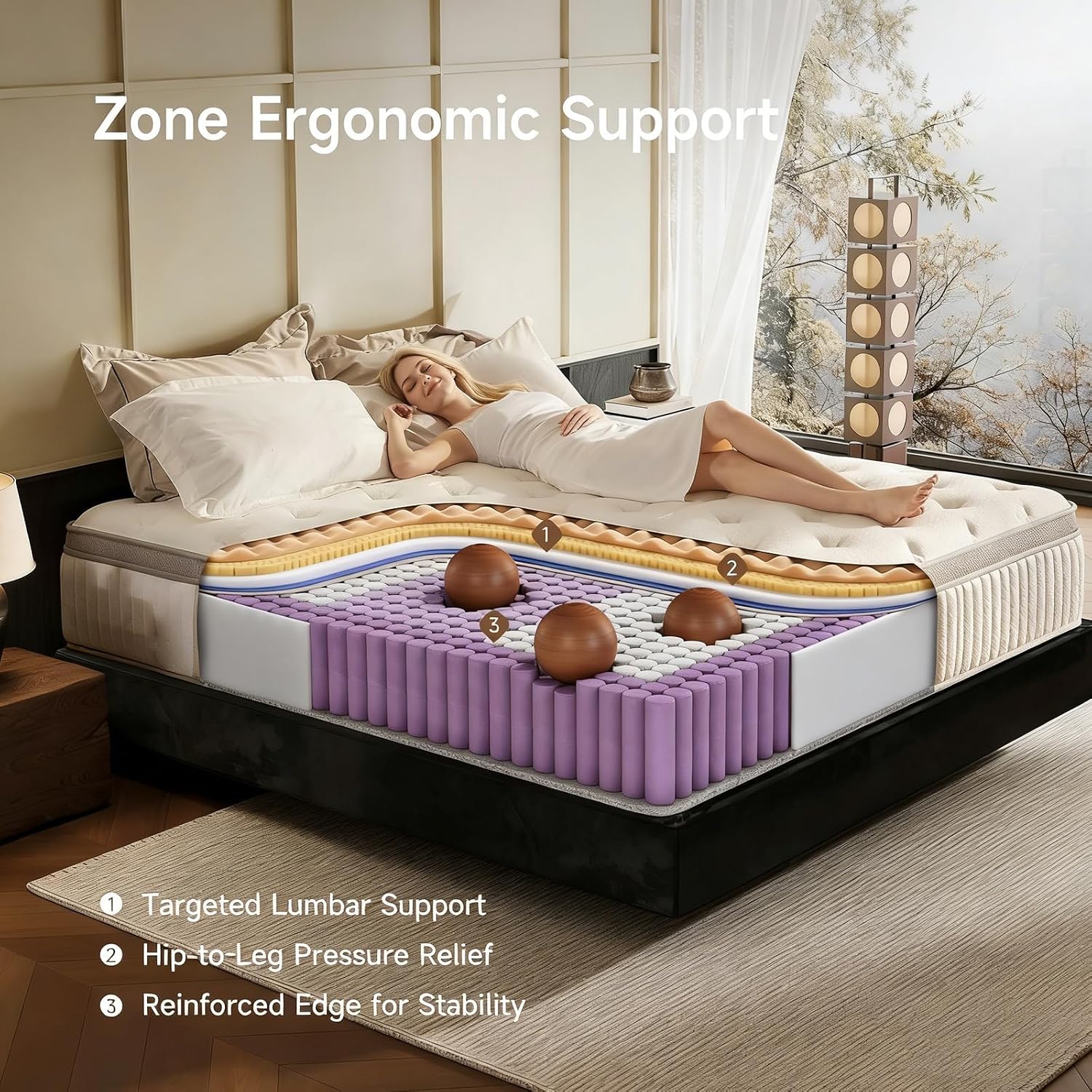 Twin Mattress, 10 Inch Hybrid Twin Mattress In A Box, Gel Memory Foam With Individual Isolation Pocket Springs, Medium Firm, Motion Isolation & Pressure Relief, Certipur-Us Certified