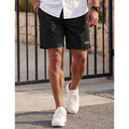 Magcomsen Mens Casual Shorts 7 Inch Chino Polyester Water Shedding Drawstring Summer Vacation 7" Shorts With Pockets